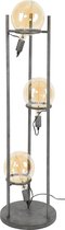 DePauwWonen - 3L Saturn Staande Lamp -E27 Fitting - Oud zilver; Grijs - Vloerlamp voor Binnen, Vloerlampen Woonkamer, Designlamp Industrieel - Metaal - LxBxH =35 x 35x 133 cm