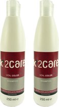 K1 2Care Vital Color Shampoo gekleurde haarverzorging UV-bescherming 2x250ml