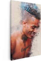 Artaza Canvas Schilderij XXXTentacion op Olieverf - 40x60 - Poster Foto op Canvas - Canvas Print