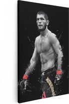 Artaza Canvas Schilderij Khabib Nurmagomedov - 60x90 - Foto Op Canvas - Wanddecoratie