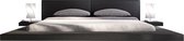 Gestoffeerd bed 140x200 cm zwart leder look