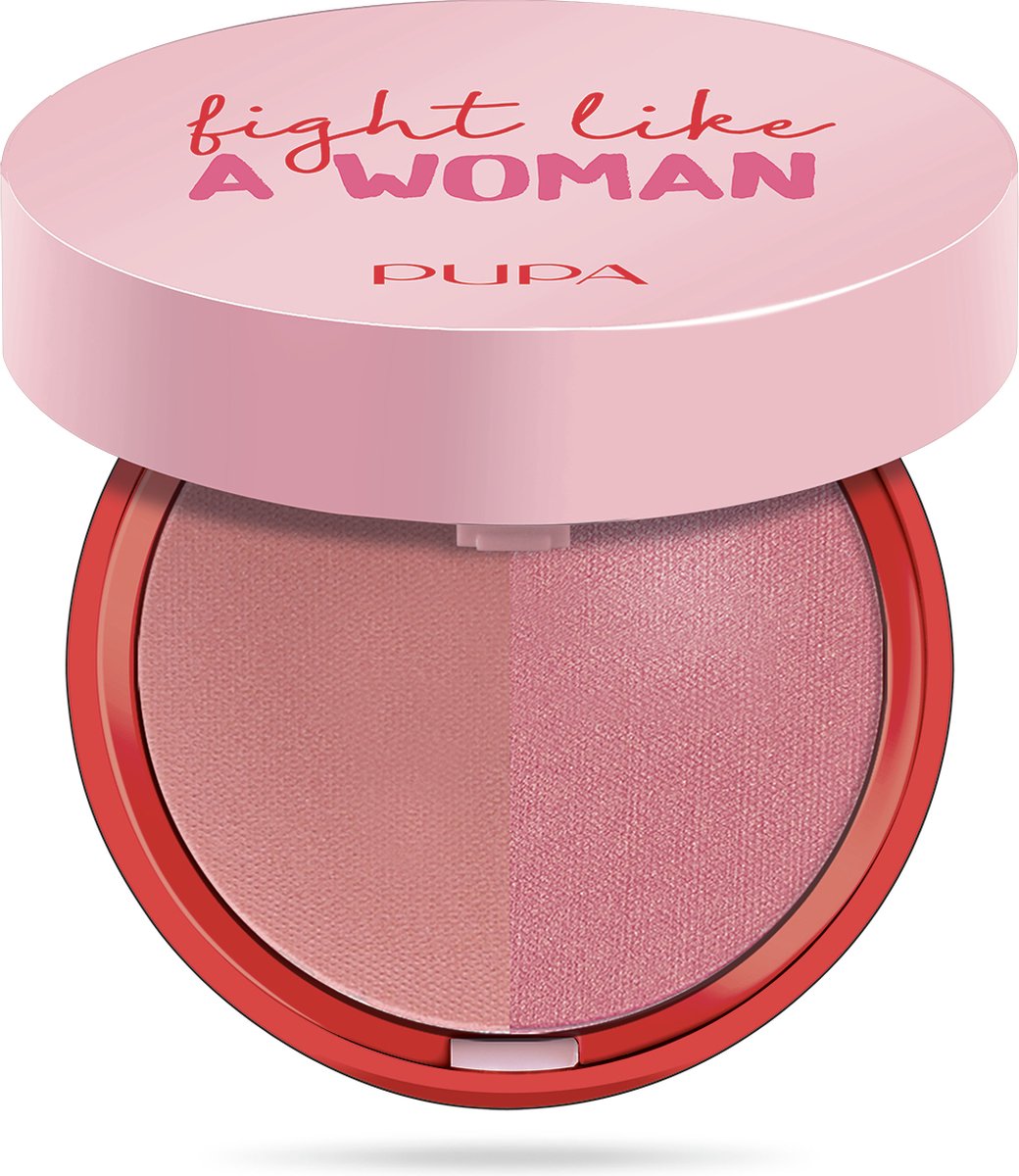 Goedkoopste PUPA Milano - Fight Like a Woman duo extreme blush - 001 Wild Rose