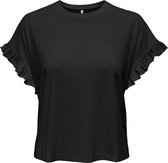 ONLY ONLFREE LIFE S/S FRILL TOP JRS Dames Top - Maat XS