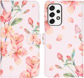 iMoshion Design Softcase Book Case Samsung Galaxy A53 hoesje - Blossom Watercolor