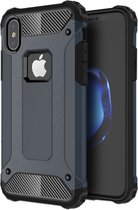 Apple iPhone X/10 Hoesje - Mobigear - Outdoor Serie - Hard Kunststof Backcover - Marineblauw - Hoesje Geschikt Voor Apple iPhone X/10