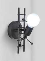 Wandlamp - Moderne Wandlamp - Lampenkap - Zwart - Spotlight Lamp - Voor woonkamer, slaapkamer, keuken - Grappig Lampje