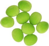 Decoratie paaseieren groen 3,5 cm met stof 36x stuks - Pasen/paasdecoratie