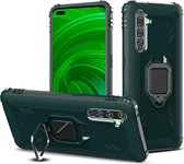 Realme X50 Pro Hoesje - Mobigear - Armor Ring Serie - Hard Kunststof Backcover - Groen - Hoesje Geschikt Voor Realme X50 Pro