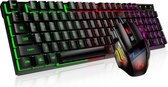 Proton™ iMice Gaming Toetsenbord en Muis - Game Toetsenbord - 7 LED Kleuren - QWERTY / Zwart