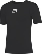 21Virages unisex ondershirt Descent korte mouwen zwart-L/XL