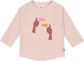 Lässig - UV-Shirt met lange mouwen voor kinderen- Toekan - Poederroze - maat 62-68cm