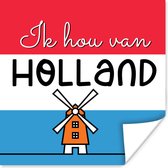 Affiche Moulin - Drapeau - Nederland - Proverbes - 75x75 cm