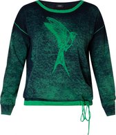 YEST Olga Essential Trui - Navy/Fresh Green - maat 46