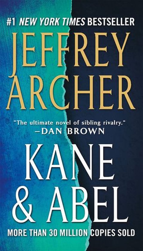 Boek kaft van Kane & Abel door Jeffrey Archer. #'1 New York Times bestseller. Meer dan 30 miljoen exemplaren verkocht.
