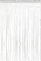 Relaxdays 1x draadgordijn glitters wit - 145 x 245 cm - deurgordijn - draadjesgordijn