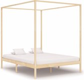 Decoways - Hemelbedframe massief grenenhout 160x200 cm