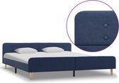 Decoways - Bedframe stof blauw 180x200 cm