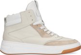 Manfield - Dames - Beige hoge sneakers - Maat 39