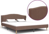 Decoways - Bedframe stof bruin 180x200 cm
