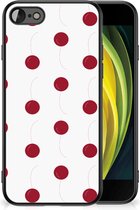 Telefoonhoesje iPhone 7/8/SE 2020/2022 Silicone Case met Zwarte rand Kersen
