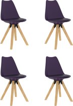 Decoways - Eetkamerstoelen 4 st lila