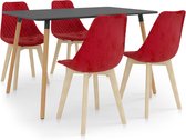 Decoways - 5-delige Eethoek rood