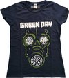 Green Day - Green Mask Dames T-shirt - 2XL - Blauw