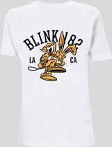 Blink182 Heren Tshirt -S- College Mascot Wit