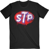 Stone Temple Pilots Heren Tshirt -S- Red Logo Zwart