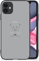 Hippe Hoesjes iPhone 11 Telefoonhoesje met Zwarte rand Baby Olifant