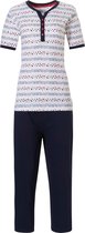 Pastunette - Reef - Dames Pyjamaset - Wit/Blauw - Maat 50