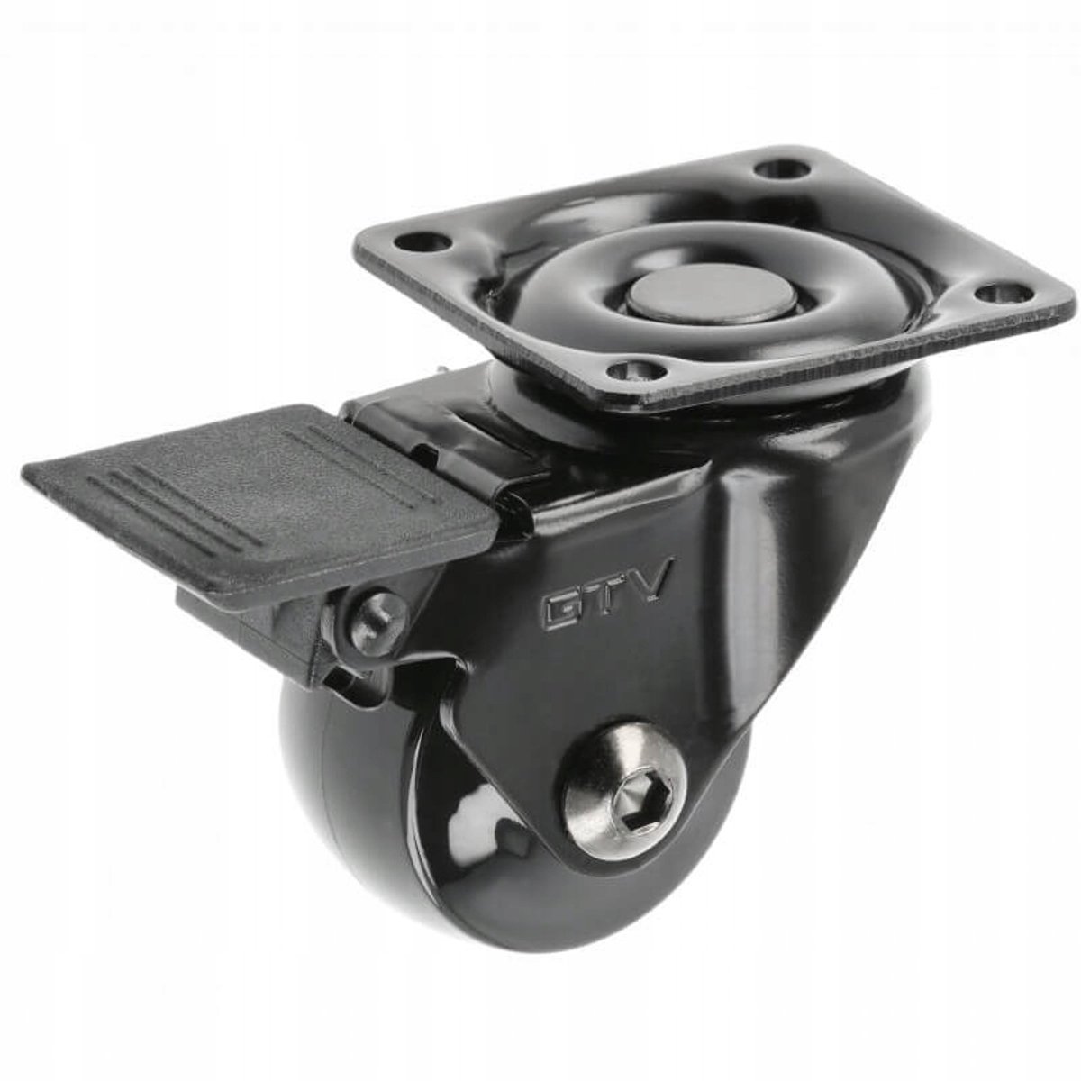 GTV Calibro Zwenkwiel met Rem Fi 35mm Zwart (1 Stuk)
