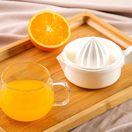Draagbare Sinaasappelpers - Hand Citruspers - Vers Sap Maken - Compacte Keukengadget - 200 ml Container - Wit — afbeelding 4