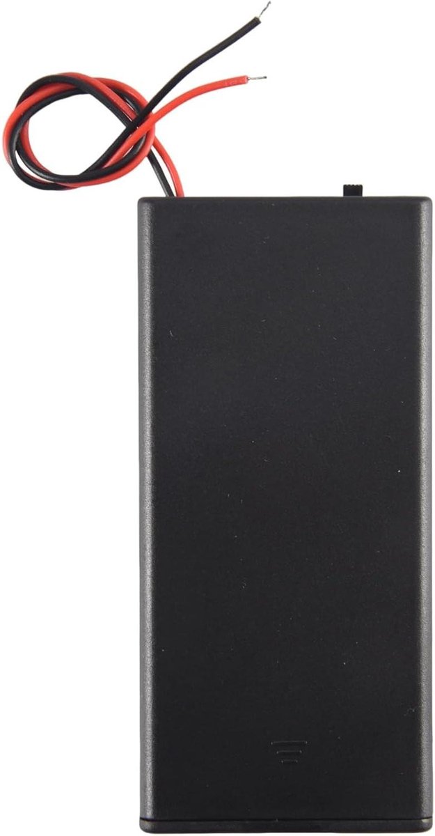 Batterijhouder - 2x 18650 Houder - Apparaten Voeden - Met Aan/Uit Schakelaar - 9x4.5x2.2 cm - Zwart