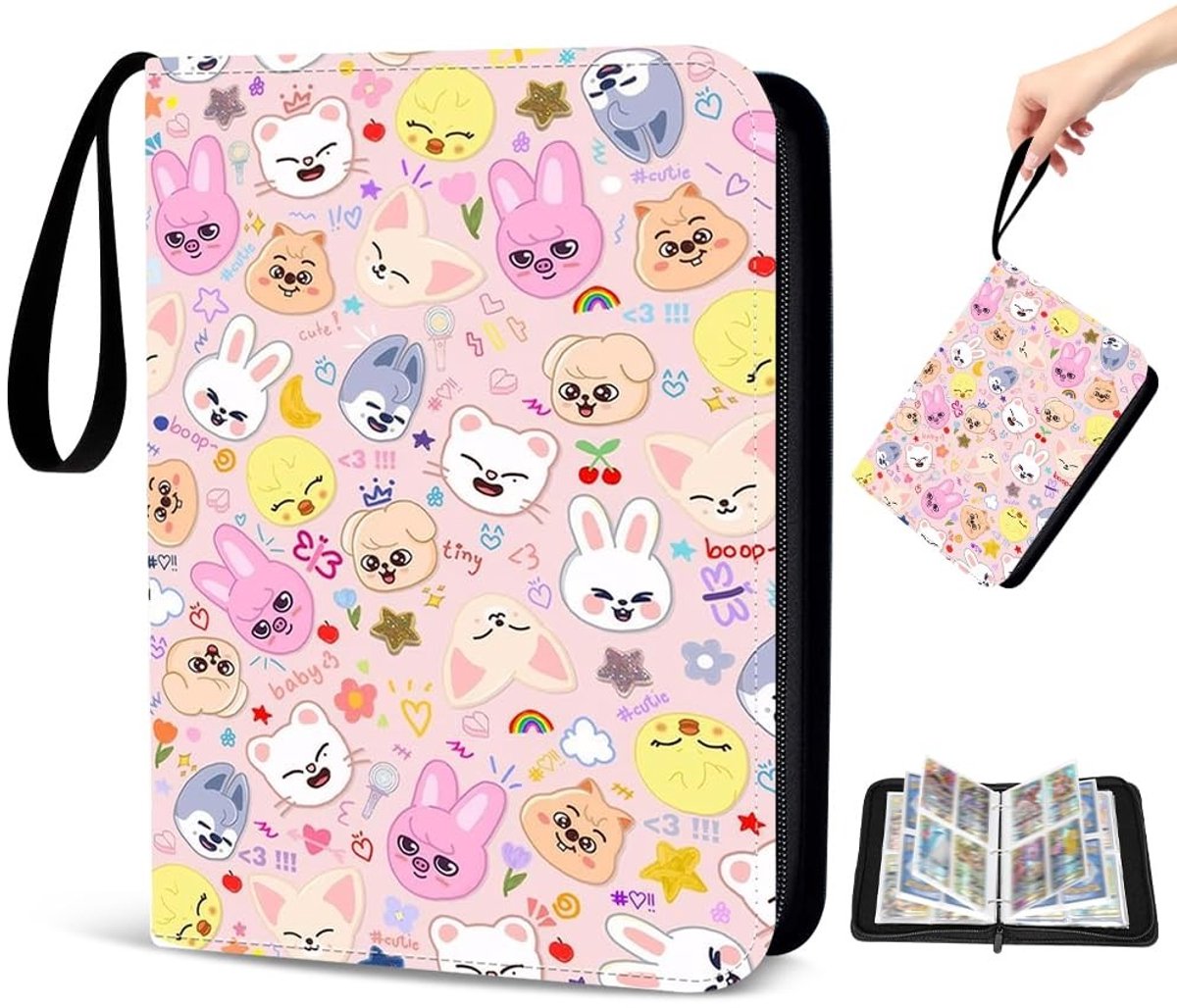 JHUBERS- Photocard Binder - Hoogwaardige PU - Waterdicht - Zipper Design - 400 Kaarten Album - Ideaal voor Fans - Kaartenalbum