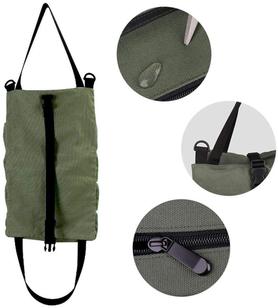 BRENZOOS- Gereedschapstas - Robuust en duurzaam - Gereedschap-roltas - 5 zakken met ritssluiting - Compact en lichtgewicht - 28 x 47 cm - Oxford-stof - Gereedschaprol