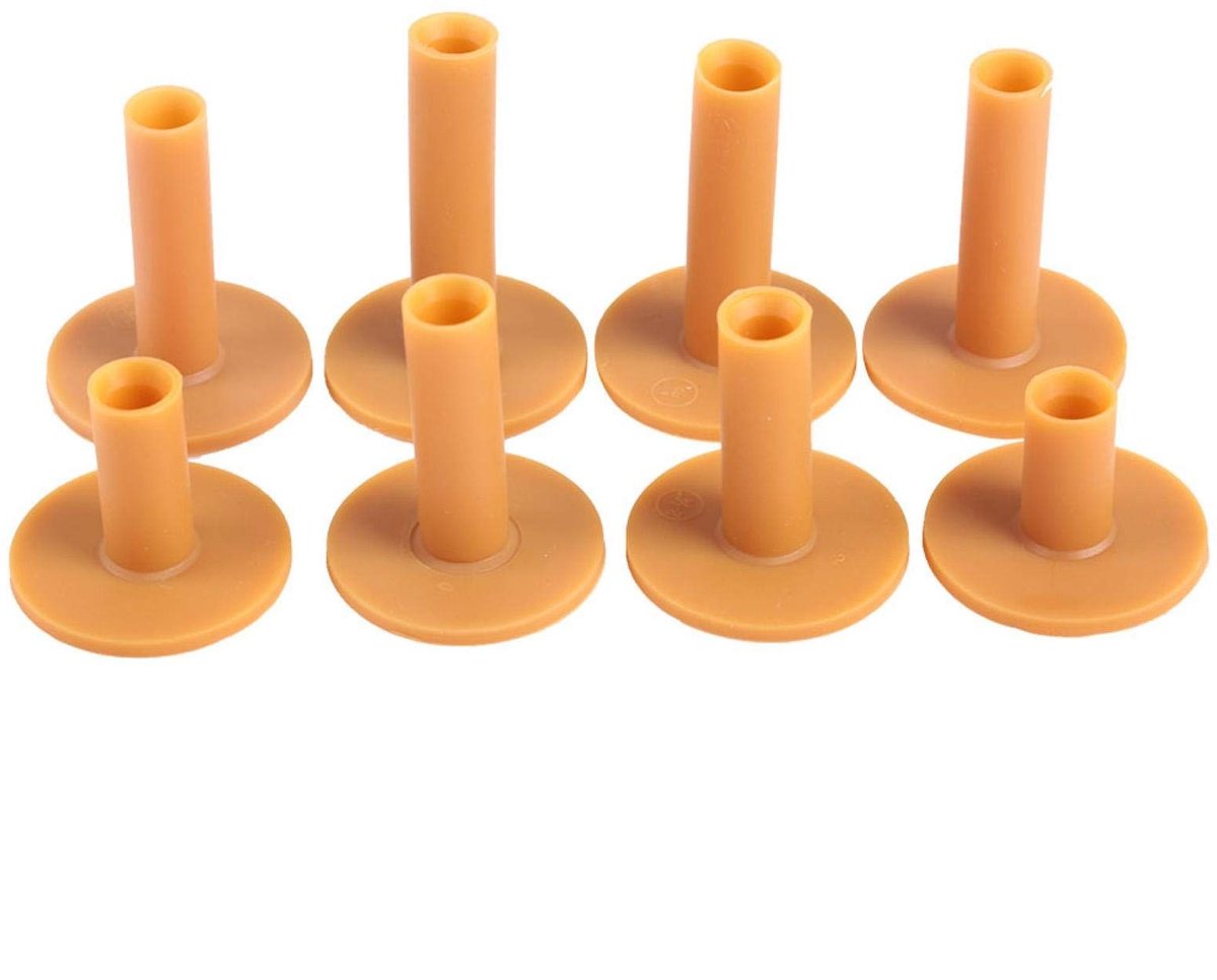 BRENZOOS- Golf Tees Rubber 8 Stuks - Oefenmat - Driving Range - Houders - Trainingshulp - Geschikt voor Houten/Plastic Tee