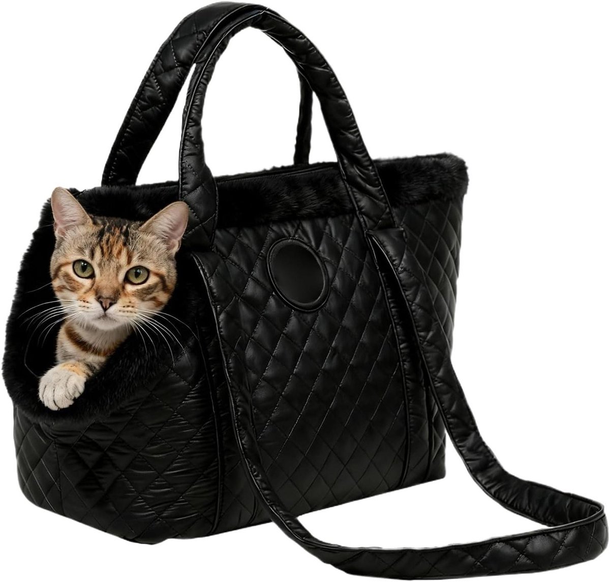 Transporttas Huisdieren - Draagtas Kat - Veilig Reizen - Waterdicht Ontwerp - 36 x 30 x 23 cm - Zwart
