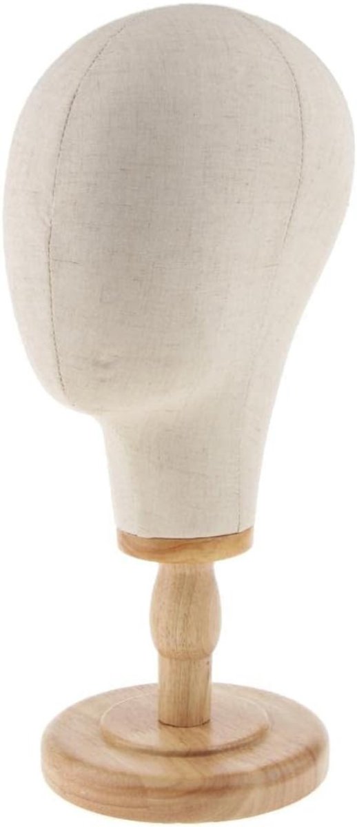 QIN® Paspop Hoofd - Mannequin Hoofd - Pashoofd - Beige - 30cm x 24cm x 18cm