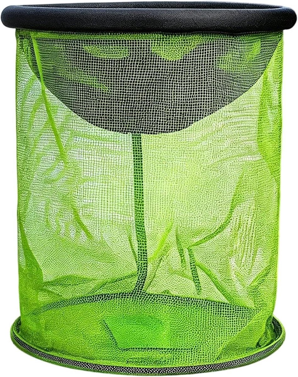 Drijvende Viskorf - Aaspen Mand - Levend Vangst - Verbeterd Zuurstofsysteem - 35 x 35 x 7 cm - Groen