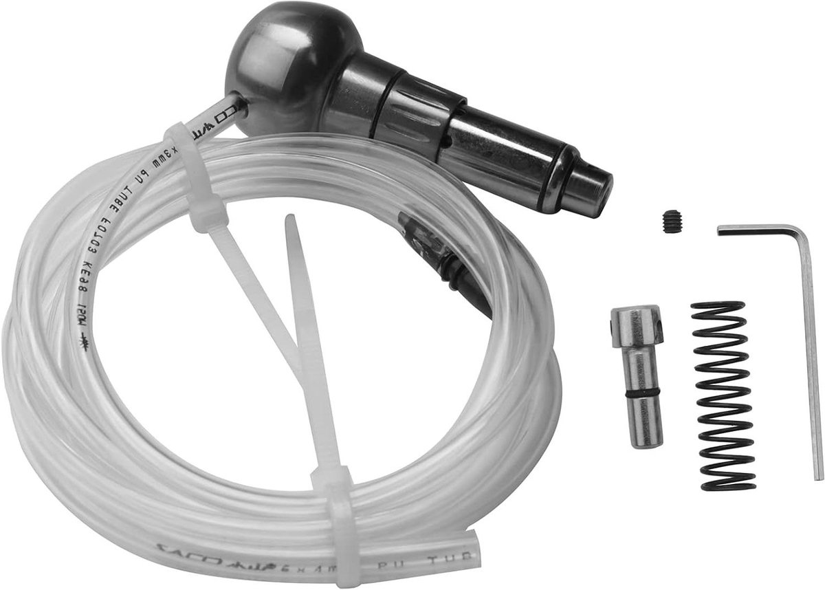 Graveer Handstuk - Metaal Bewerken - Metaal Graveren - Voor Pneumatische Machine - 1.21m Slang - Zilver