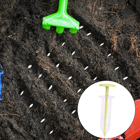 Zaaier Dispenser - Plantensteker - Zaaien en planten - Ergonomisch ontwerp - 52 cm - Groen — afbeelding 2