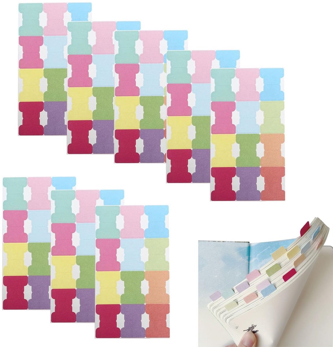 Dailygoods- Indextabs 96 Stuks - Zelfklevende Notities - Pastel Kleuren - Paginamarkers - Herpositioneerbaar - Voor Dagboeken/Planners - Notitieblaadjes