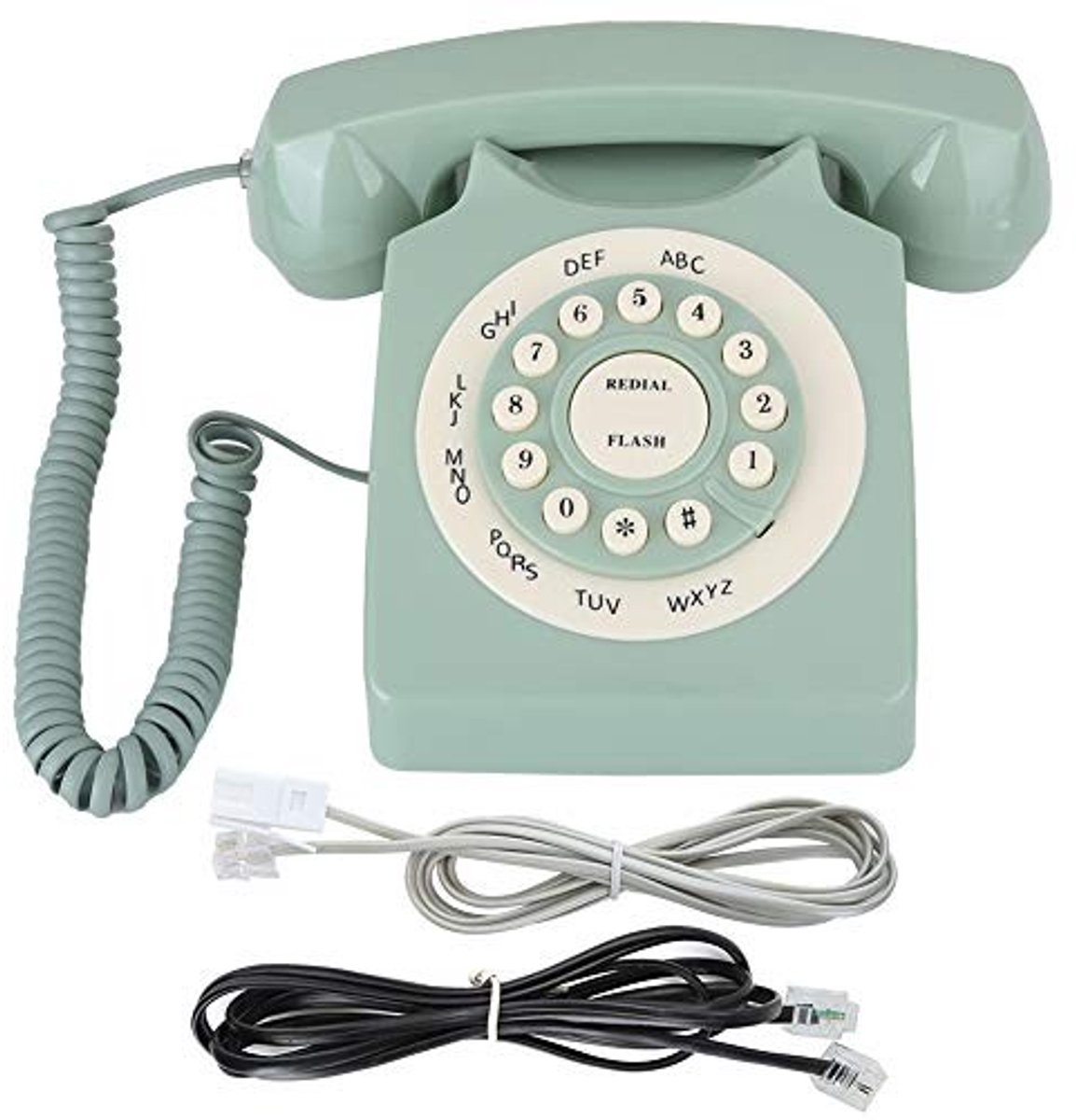 Dailygoods- Vaste Telefoon Vintage - ABS-materiaal - Hoge Gesprekskwaliteit - Groot Toetsenblok - Thuiskantoor - Stevig en Duurzaam
