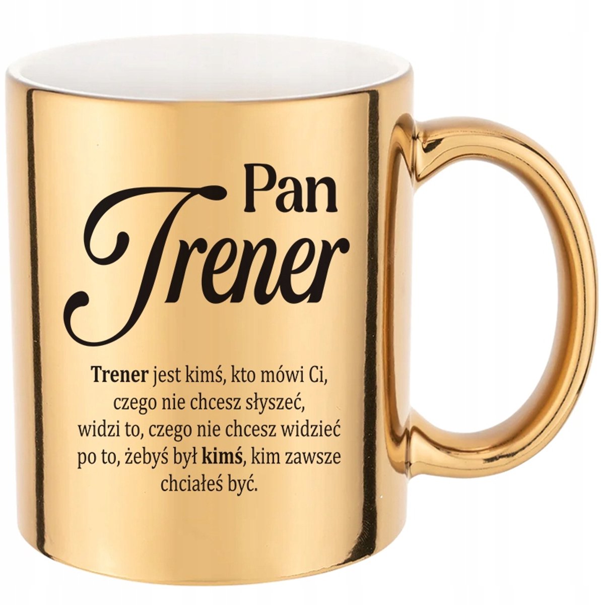 Luxe Gouden Mok 330ml - Stijlvol Cadeau voor Trainers
