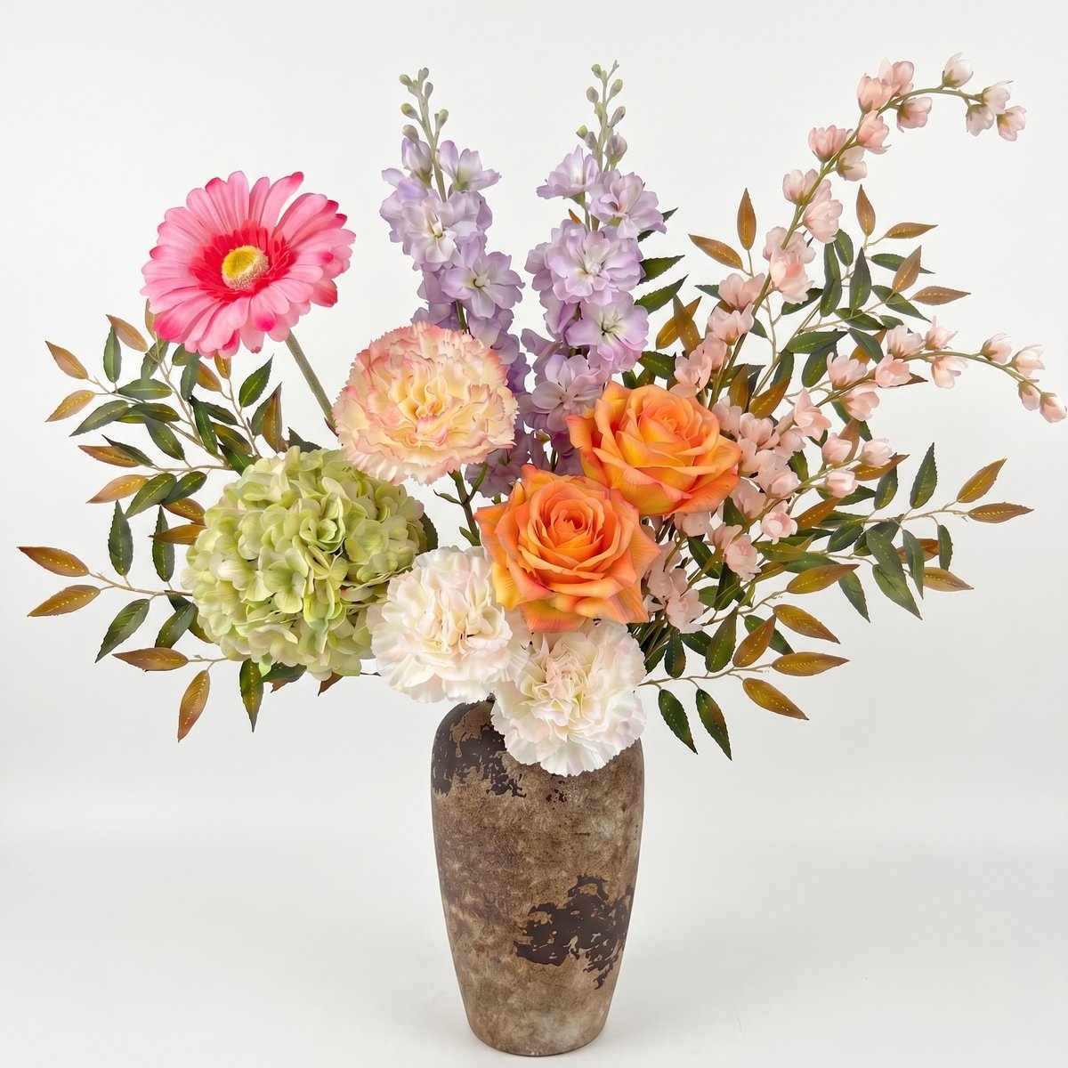 VVBV Kunstbloemen - Zijden bloemen boeket - Onderhoudsvrij - Inclusief vaas - Herbruikbaar - Ideaal voor huis