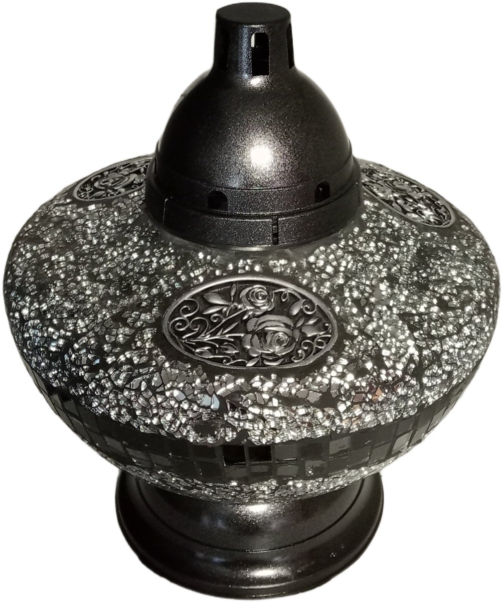 Znicz Lampion UFO Złoty z Różą - 31 cm hoogte
