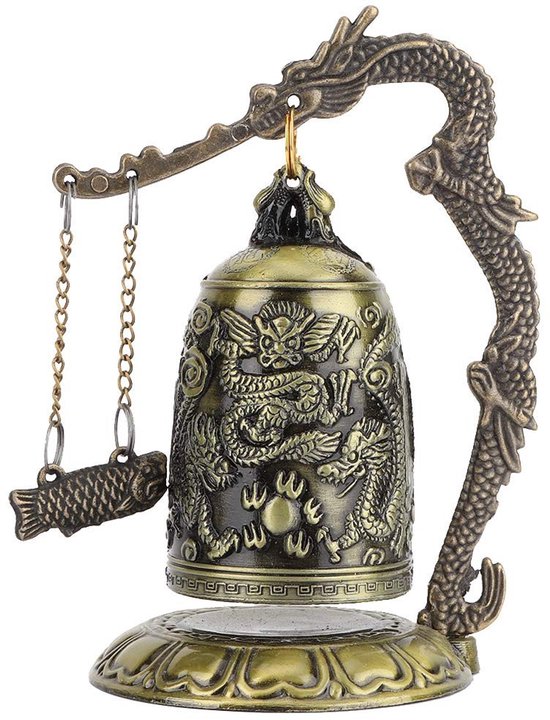 Retro Boeddhistische Bel met Drakentotem