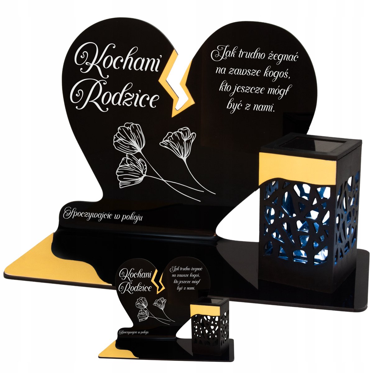 Zonnegraflicht Hart met Blauwe LED - Elegant Reminder