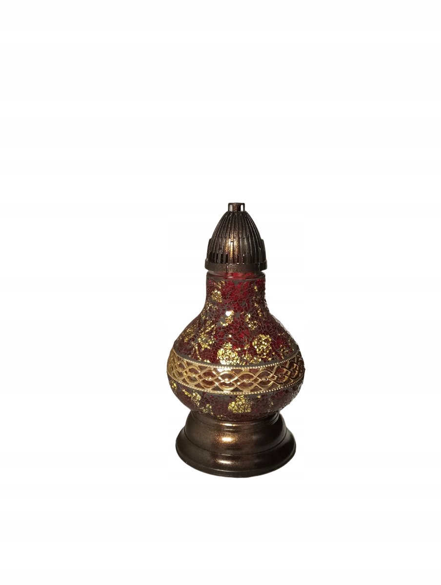 Decoratieve Karaf Znicz - Rood-Goud, 32cm Hoog